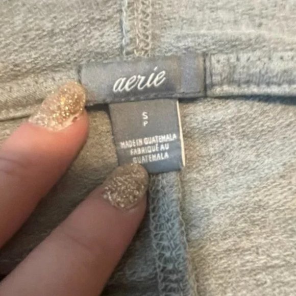 Aerie Grey Lightweight Oversized Hoodie - Picture 5 of 6